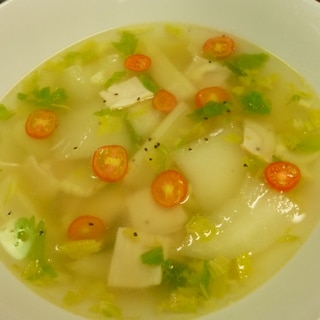 セロリと冬瓜スープ